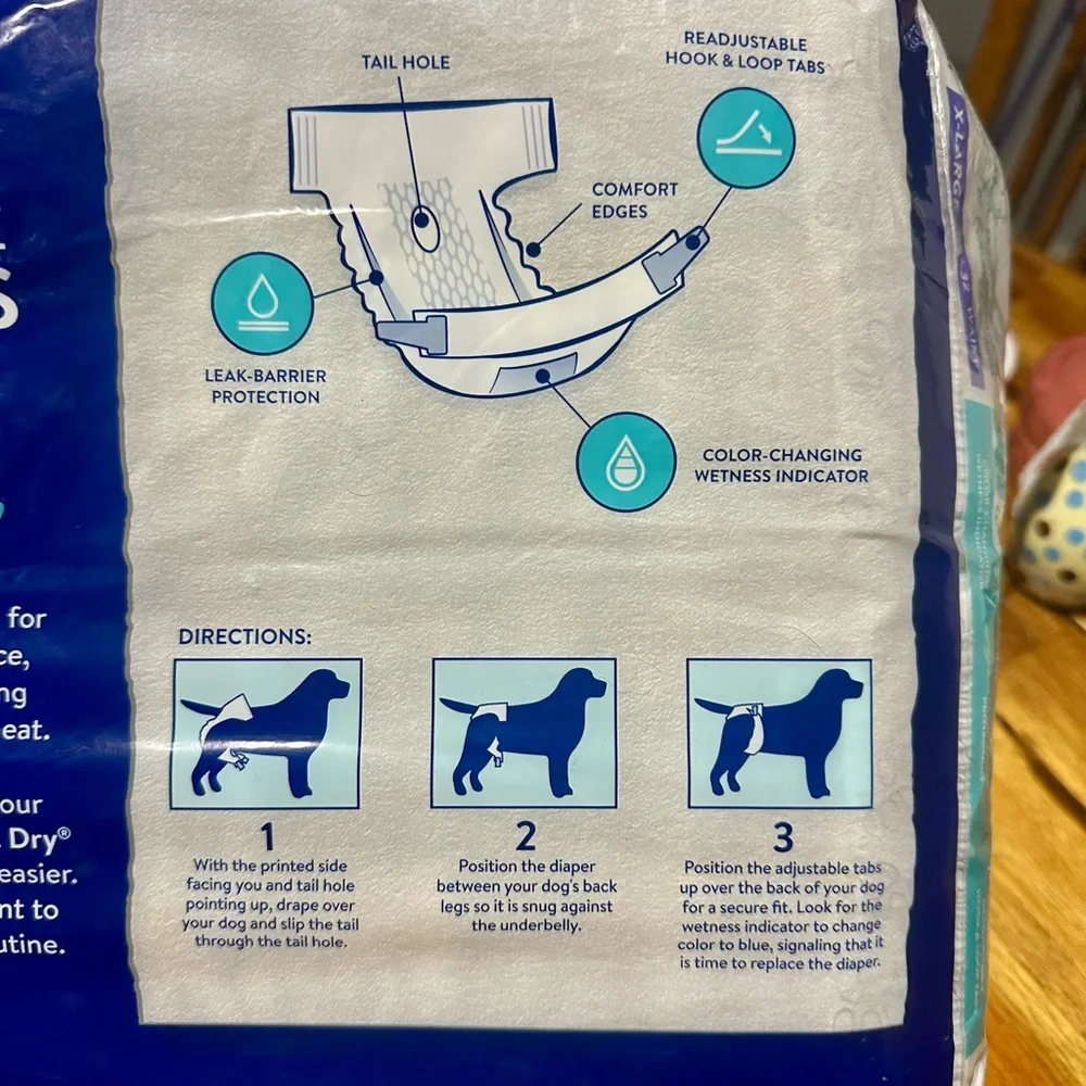 Top Paw and Up & Up Dog Diapers